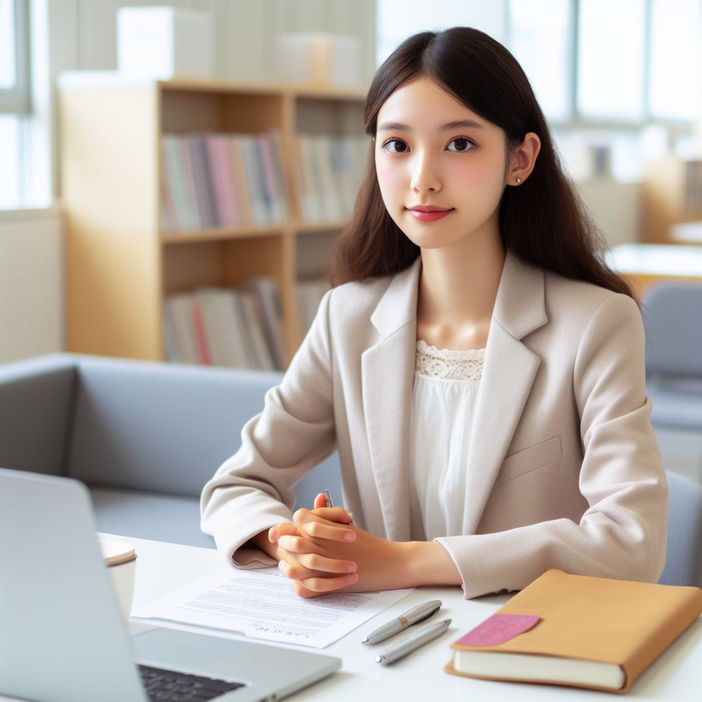 student interviewing